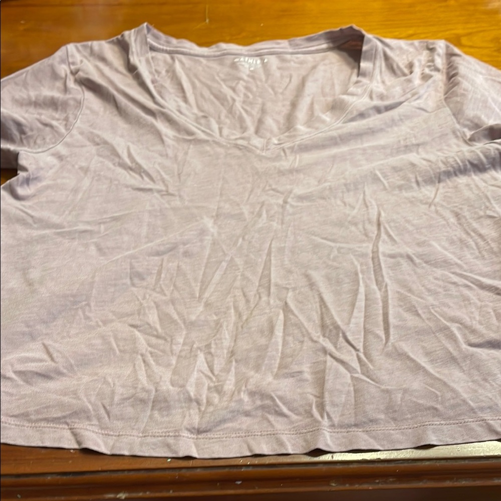 Athleta Muted Purple Crew Neck Short Sleeve Tee